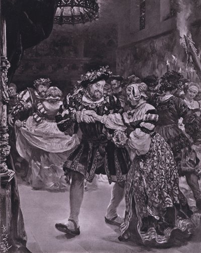 Szene aus Shakespeares König Heinrich VIII (Akt I, Szene 4) von Adolph Friedrich Erdmann von (after) Menzel