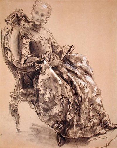 Eine Studie von Prinzessin Amalie von Preußen von Adolph Menzel