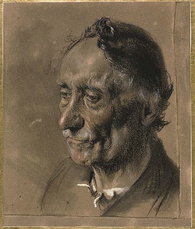 Kopf eines alten Mannes, ca. 1850 von Adolph Menzel