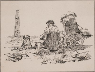 Der Hausierer und sein Hund von Johan Adolph Kittendorff