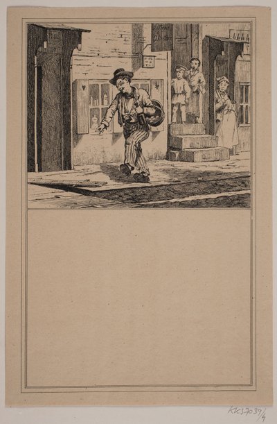 Der Betrunkene. Nr. 3. in Chr. Winther und M. Rørbye, "25 Bilder für kleine Kinder" von Johan Adolph Kittendorff