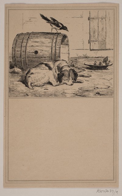 Hundetrog. Nr. 8 in Chr. Winther und M. Rørbye, "25 Bilder für kleine Kinder" von Johan Adolph Kittendorff