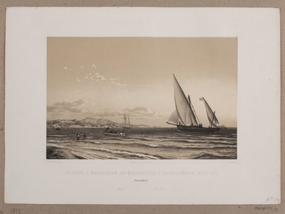 Die Küste in der Nähe von Marseille im Hintergrund die Insel Iff von Johan Adolph Kittendorff
