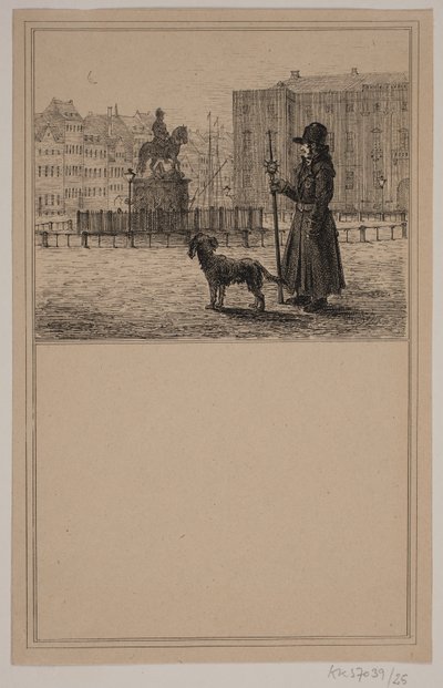 Der Wächter. Nr. 24 in Chr. Winther und M. Rørbye, "25 Bilder für kleine Kinder" von Johan Adolph Kittendorff