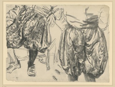Modell im Prunkkleid des Kurfürsten Johann Georgs I. von Sachsen in zwei Ansichten, Historisches Museum, Dresden von Adolph Menzel