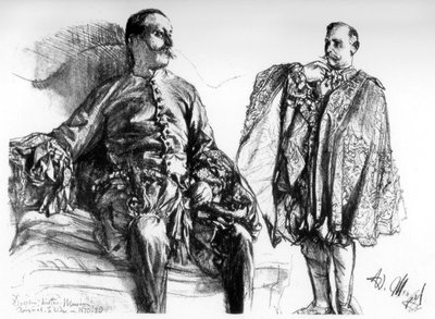 Studien alter Kleider an lebenden Modellen, ca. 1880-1882 von Adolph Menzel