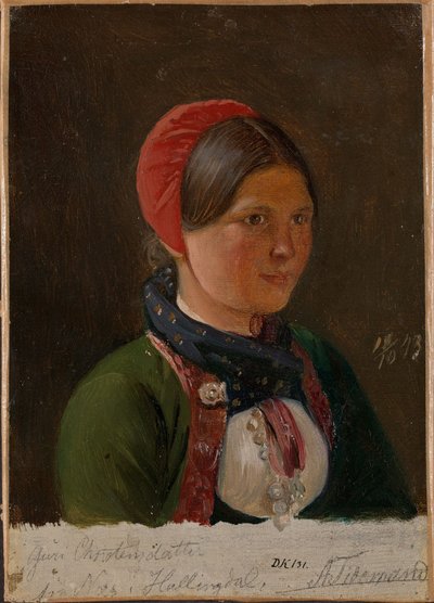 Mädchen aus Hallingdal von Adolph Tidemand