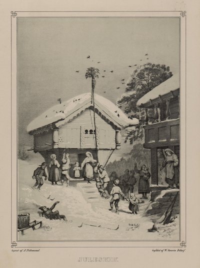 Illustration aus dem Buch Norge fremstillet i Tegninger von P.Chr. Asbjørnsen, veröffentlicht von Chr. Tønsberg (Norwegen, 1848) von Adolph Tidemand