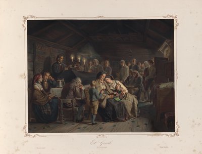 Illustration aus dem Buch Norske Folkelivsbilleder von Adolph Tidemand und veröffentlicht von Chr. Tønsberg (Christiania, 1858) von Adolph Tidemand