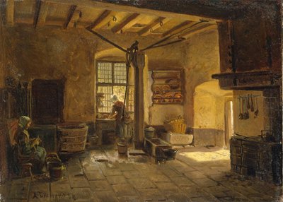 Kücheninterieur von Adolph Tidemand