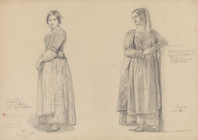 Zwei stehende Frauen von Adolph Tidemand