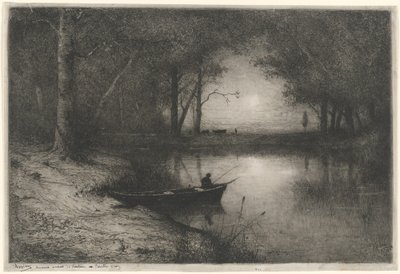 Fischer in einem Boot von Adolphe Appian