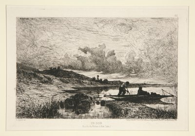 Ein Abend, Ufer der Rhone in Rix von Adolphe Appian
