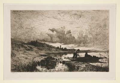 Ein Abend, Ufer der Rhone bei Rix von Adolphe Appian