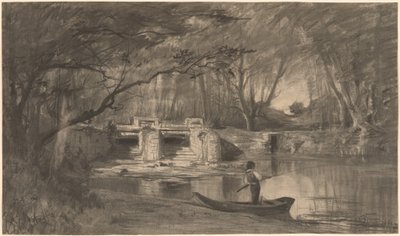 Waldteich bei der alten Schleuse von Levaux nahe Vienne von Adolphe Appian