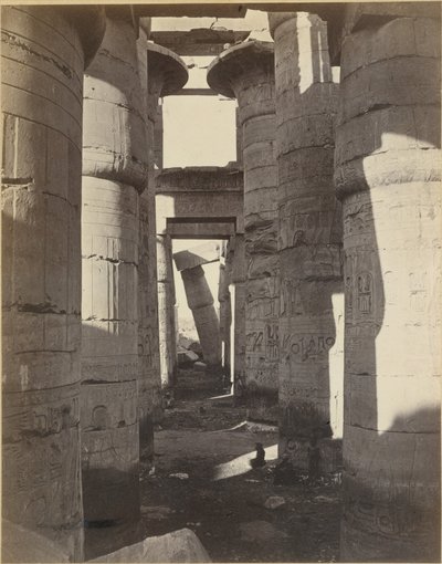 Oberägypten, Hypostylsaal in Karnak von Adolphe Braun