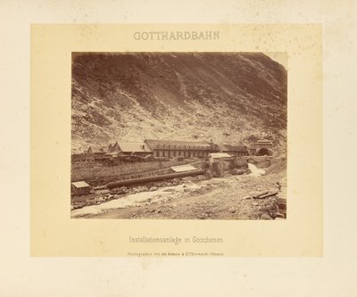 Gotthardbahn: Installationsanlage in Göschenen von Adolphe Braun and Cie