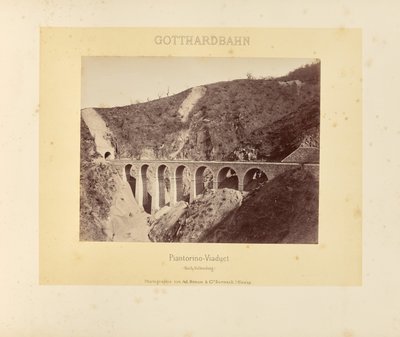 Gotthardbahn: Piantorino-Viadukt (Nach Vollendung) von Adolphe Braun and Cie