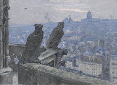 Paris, gesehen von den Türmen von Notre Dame von Adolphe Étienne Auguste Moreau Nélaton