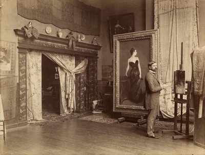 John Singer Sargent im Atelier von Adolphe Giraudon