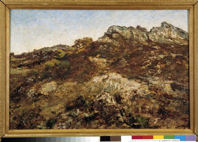 Landschaft der Hügel (das Garlaban-Massiv in der Provence) von Adolphe Joseph Thomas Monticelli
