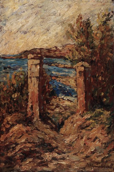 Portal von Cassis, Landschaft am Meer Gemälde von Adolphe Monticelli (1824-1886) Dim 45x30 cm Musée Grobet-Labadie von Adolphe Joseph Thomas Monticelli