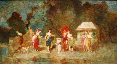 Szene in einem Park II, ca. 1870 von Adolphe Joseph Thomas Monticelli