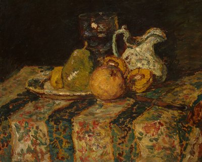 Stillleben mit Obst und Weinkrug von Adolphe Joseph Thomas Monticelli
