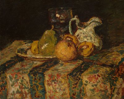 Stillleben mit Obst und Weinkrug von Adolphe Joseph Thomas Monticelli