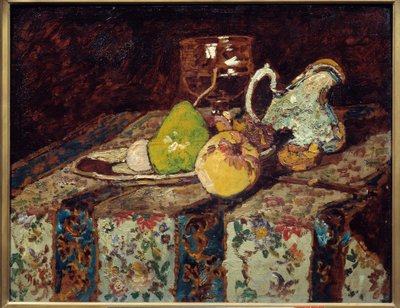 Stillleben mit einem weißen Krug von Adolphe Joseph Thomas Monticelli