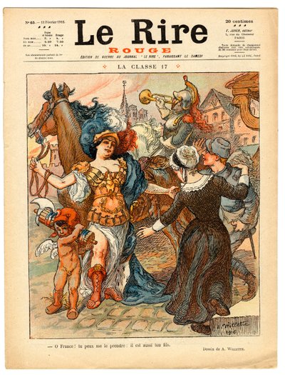 Cover von „The Red Laughter“, Satirisch in Farben von Adolphe Leon Willette