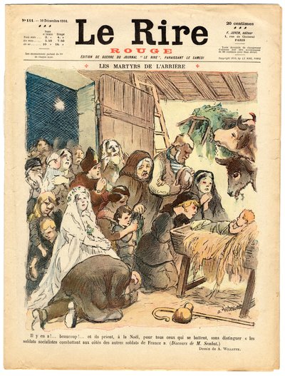 Titelblatt von „Das Rote Lachen“, Satirisch in Farben von Adolphe Leon Willette