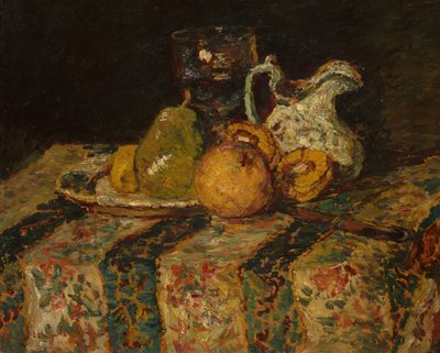 Stillleben mit Obst und Weinkrug, 1874 von Adolphe Monticelli