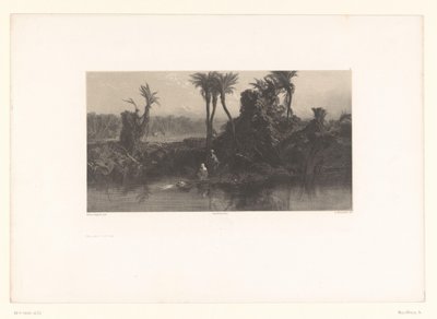 Moses im Schilfkörbchen von Adolphe Mouilleron