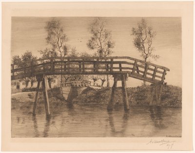 Brücke von Adolphe P.H J. van Weezel Errens (signed by artist)
