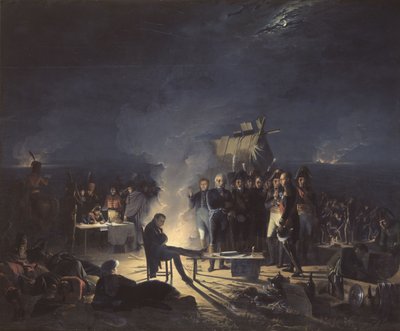 Napoleons Biwak auf dem Schlachtfeld von Wagram in der Nacht vom 5. auf den 6. Juli 1809 von Adolphe Roehn