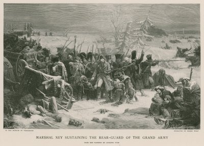 Marschall Ney hält die Nachhut der Großen Armee von Adolphe Yvon