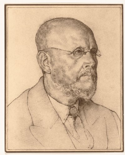 Fotoreproduktion eines Porträts eines Mannes von Han van der Kop von Adriaan Bijl