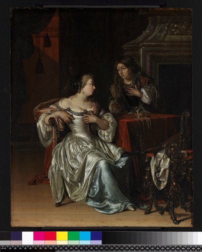 Tancreds Diener präsentiert das Herz von Guiscard in einer goldenen Tasse an Guismond, 1675 von Adriaan van der Werff