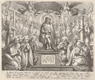 Mann der Schmerzen mit den drei Marien und den Evangelisten, o.J. von Adriaen Collaert