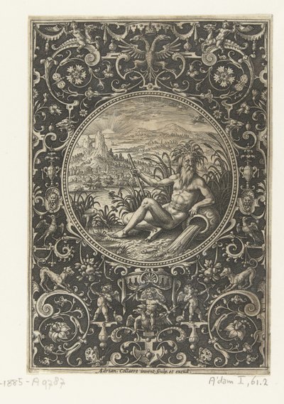 Medaillon mit einem Flussgott von Adriaen Collaert
