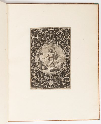 Merkur, Platte aus einer Suite von 6 ornamentalen Designs mit dem Urteil des Paris von Adriaen Collaert