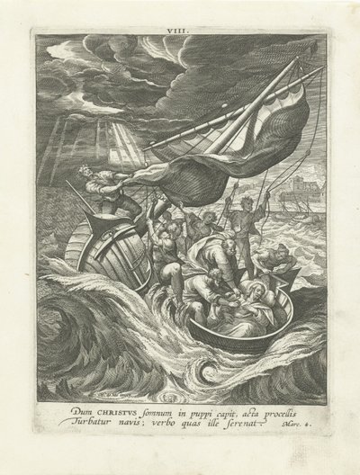 Sturm auf dem See Genezareth von Adriaen Collaert