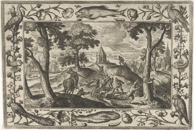Wolfsjagd von Adriaen Collaert