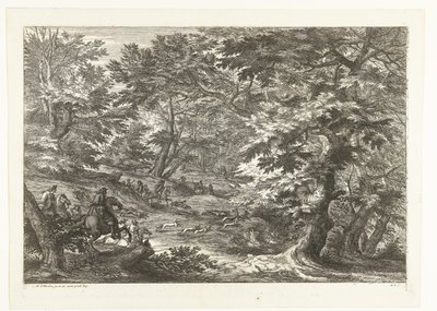 Landschaft mit Fuchsjagd von Adriaen Frans Boudewyns