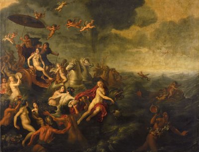 Galatea und Acis von Adriaen I van Nieulandt