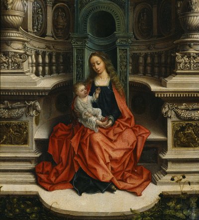 Madonna auf dem Thron von Adriaen Isenbrandt