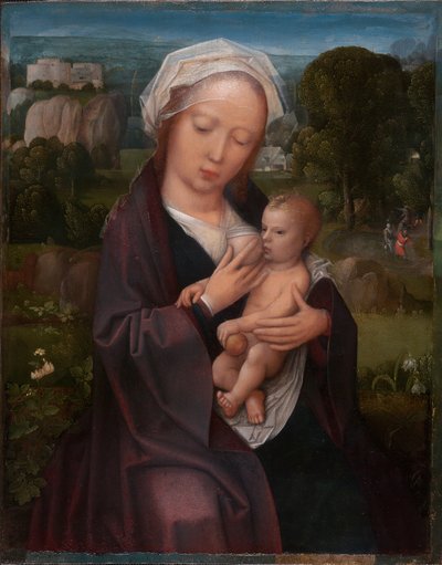 Jungfrau und Kind von Adriaen Isenbrandt or Isenbrant