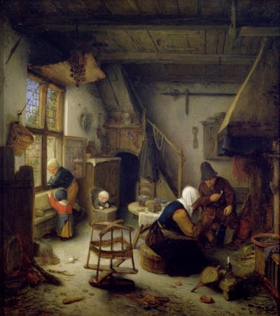 Eine Bauernfamilie zu Hause, 1661 von Adriaen Jansz. van Ostade