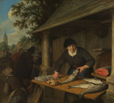 Die Fischverkäuferin von Adriaen Jansz. van Ostade